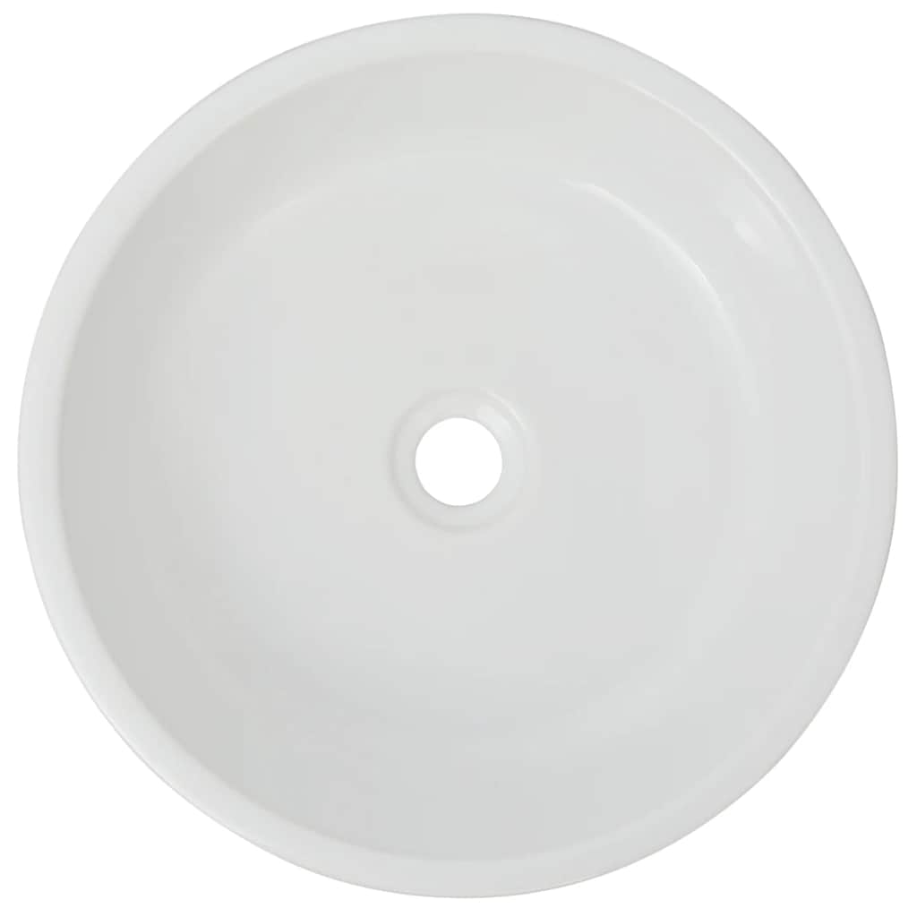 VIDAXL WASHBAIN RUND WHITE 42x12 cm Keramik