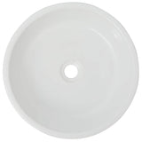 VIDAXL WASHBAIN RUND WHITE 42x12 cm Keramik - afbeelding 3