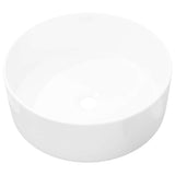 VIDAXL WASHBAIN RUND WHITE 40x15 cm Keramik - afbeelding 2