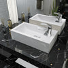 VIDAXL -WASHBAIN mit rechteckiger weißer Kranloch 46x25,5x12 cm Keramik