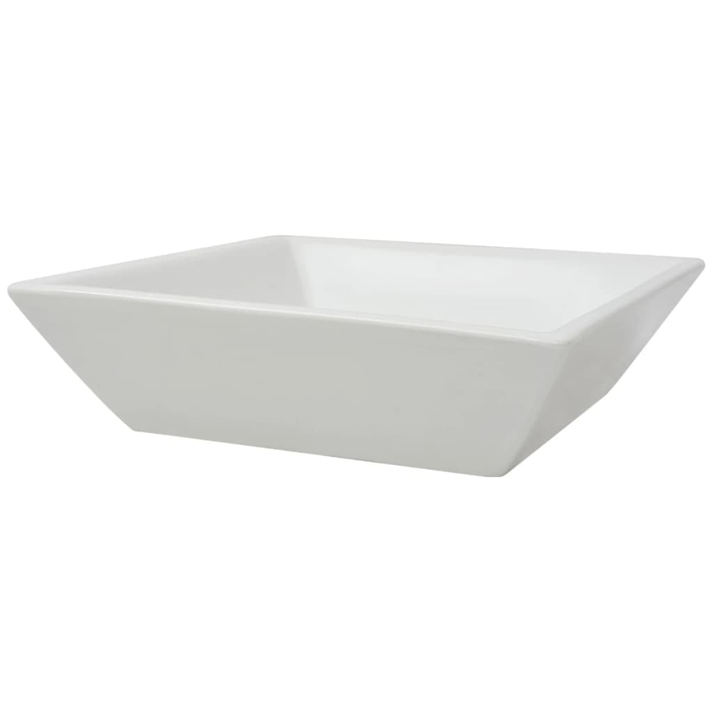 VIDAXL WASHBAIN Square White 41.5x41.5x12 cm Keramik