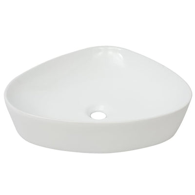 VIDAXL WASHBAIN TRIGUGULAR WEISS 50,5 x 41 x 12 cm Keramik