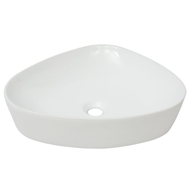 VIDAXL WASHBAIN TRIGUGULAR WEISS 50,5 x 41 x 12 cm Keramik