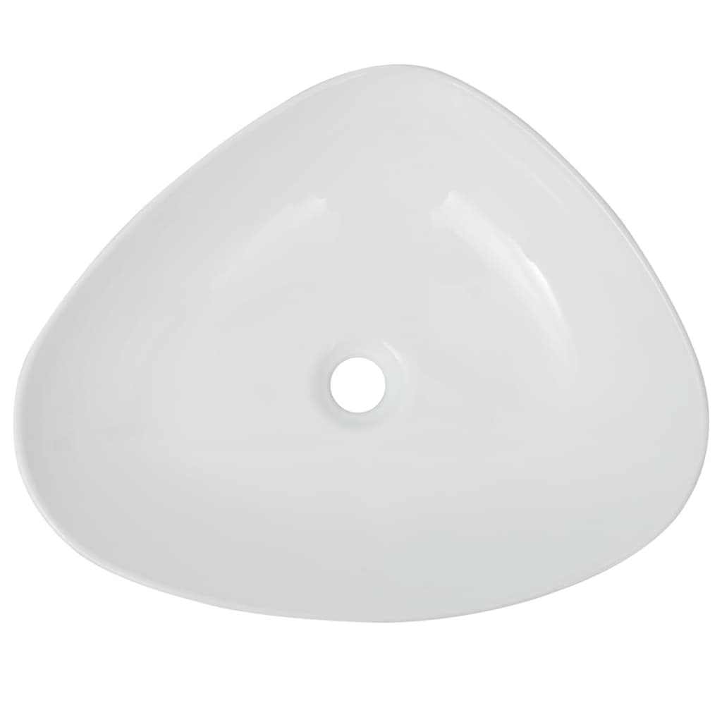 VIDAXL WASHBAIN TRIGUGULAR WEISS 50,5 x 41 x 12 cm Keramik