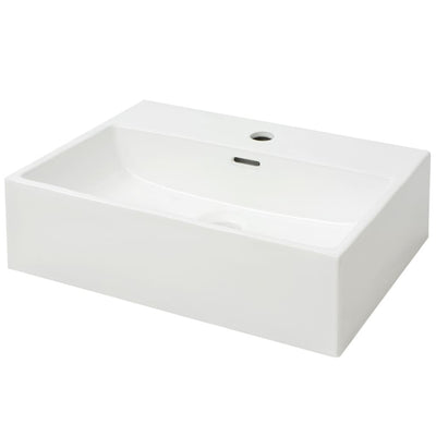 Vidaxl -Waschbecken mit Kranloch weiß 51,5 x 38,5 x 15 cm Keramik