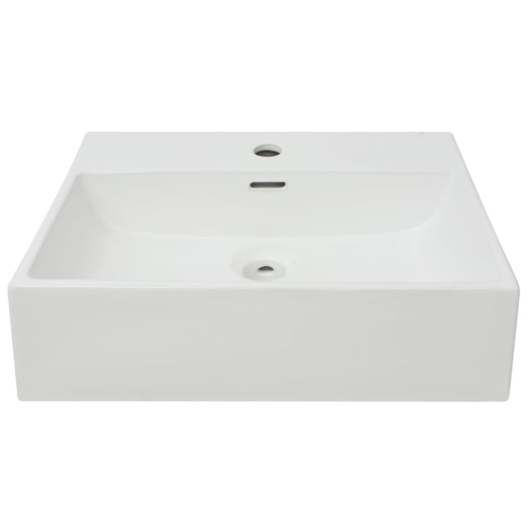 Vidaxl -Waschbecken mit Kranloch weiß 51,5 x 38,5 x 15 cm Keramik