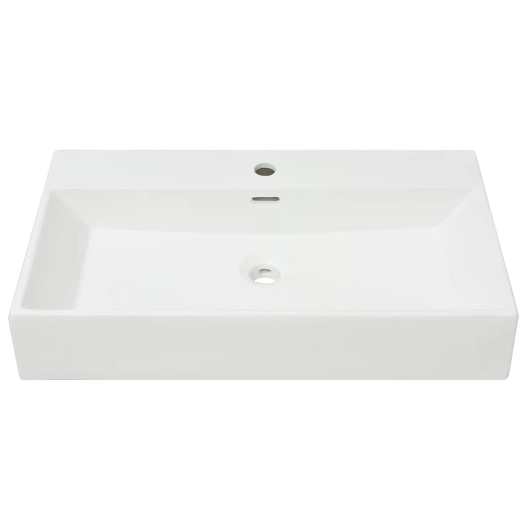 VIDAXL WASHBAIN mit Taphole White 76x42.5x14,5 cm Muermiek