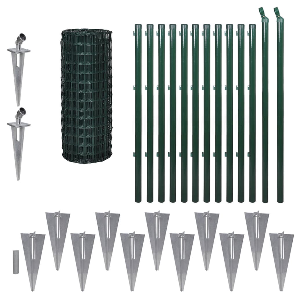 Vidaxl HEK 25x1 m Stahlgrün