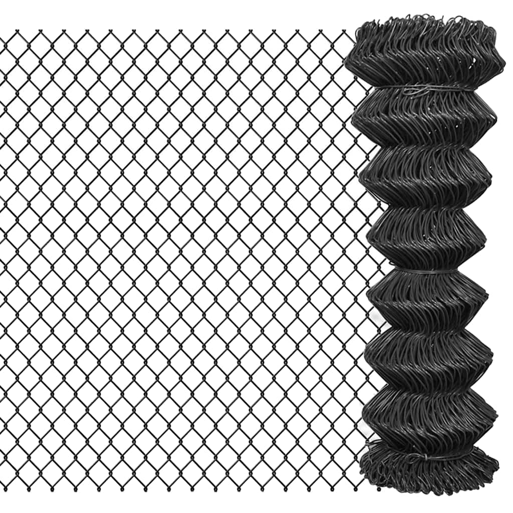 Vidaxl -Netzzaun 15x1,25 m Stahlgrau