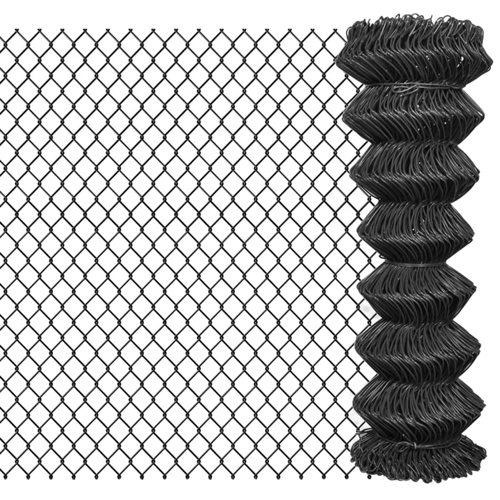 Vidaxl -Netzzaun 25x1,25 m Stahlgrau