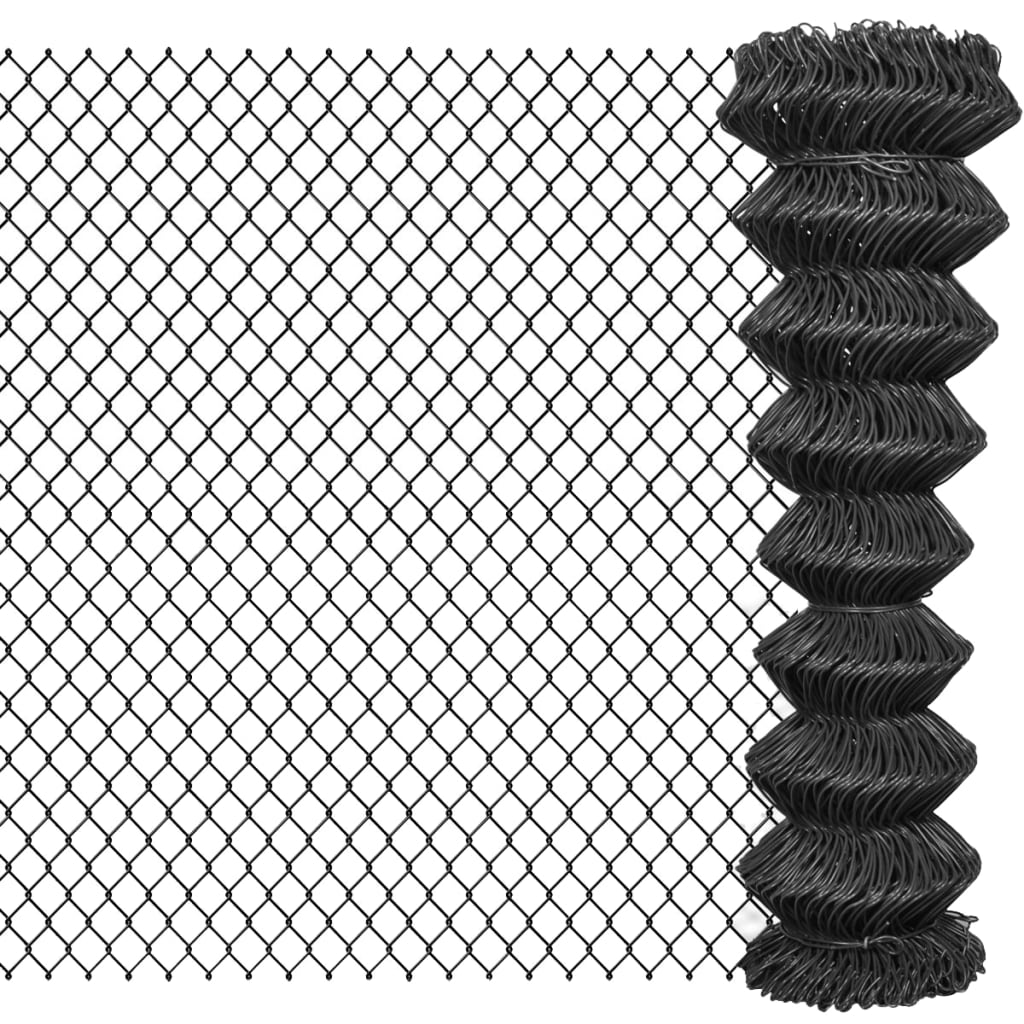 Vidaxl -Netzzaun 25x1,5 m Stahlgrau