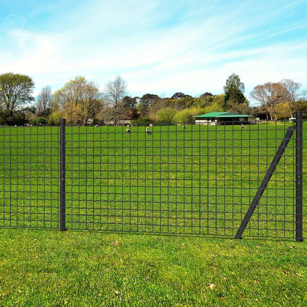 Vidaxl HEK 10x0,8 m Stahlgrau