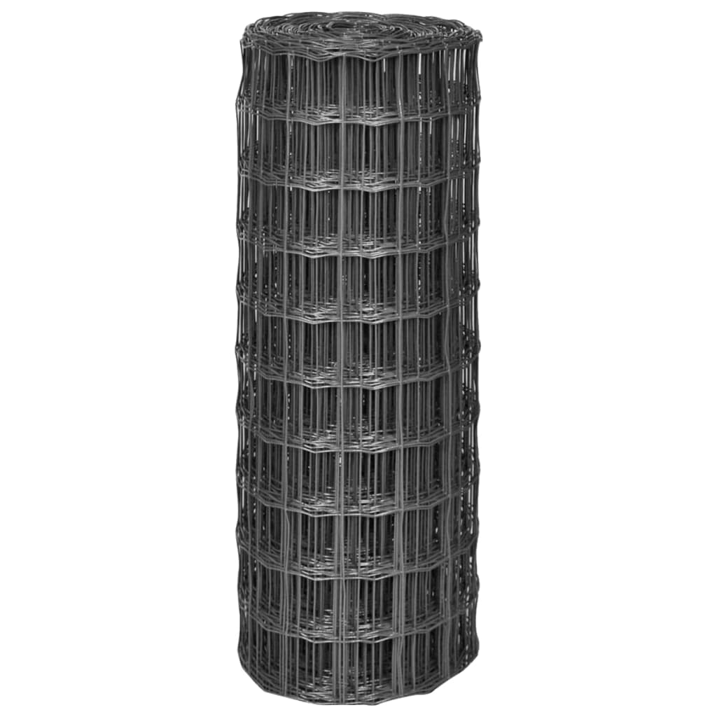 Vidaxl -Zaun 10x1 m Stahlgrau
