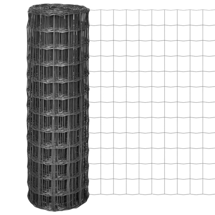 Vidaxx Eurozaun 10x1,2 m stahlgrau