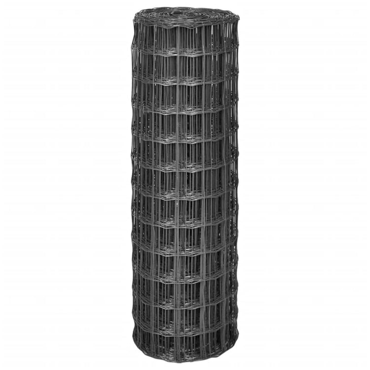 Vidaxx Eurozaun 10x1,2 m stahlgrau