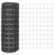 Vidaxl -Zaun 25x1 m Stahlgrau