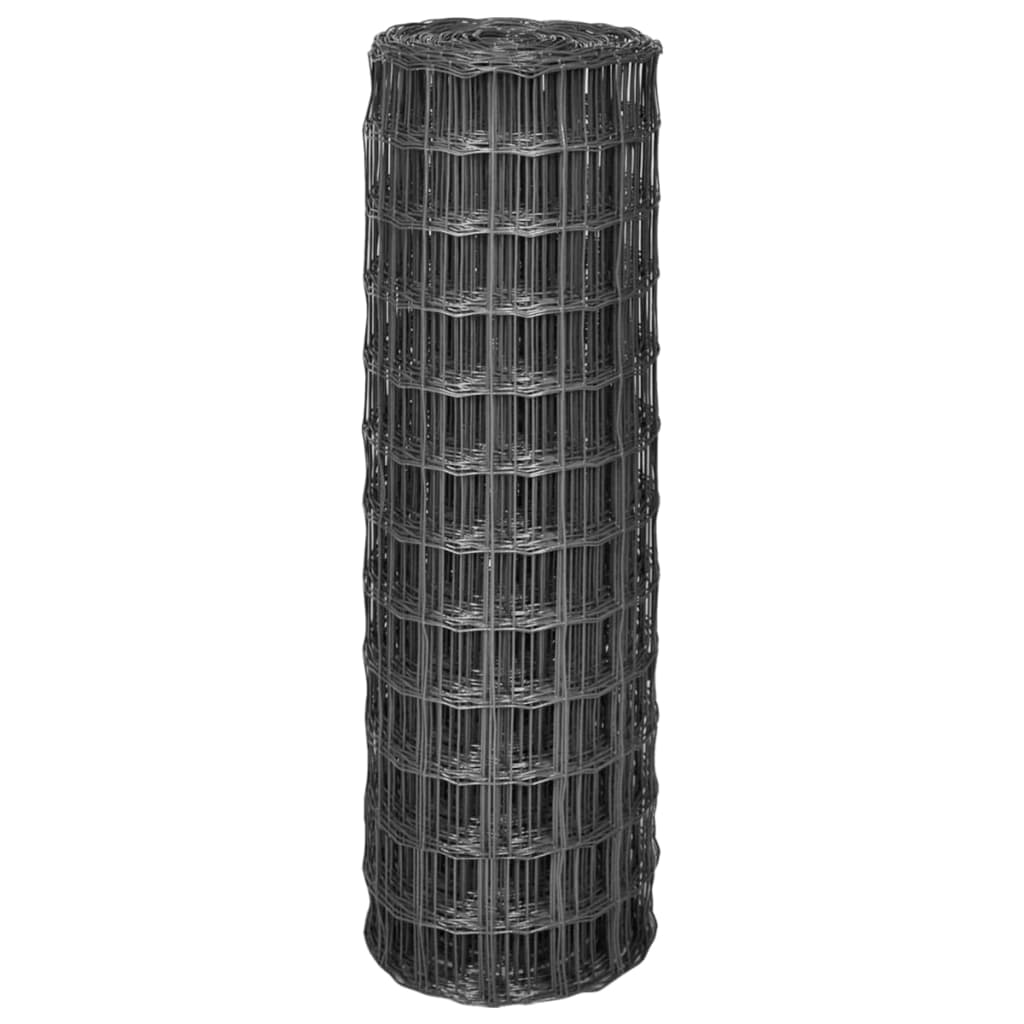 Vidaxx Eurozaun 25x1,2 m stahlgrau