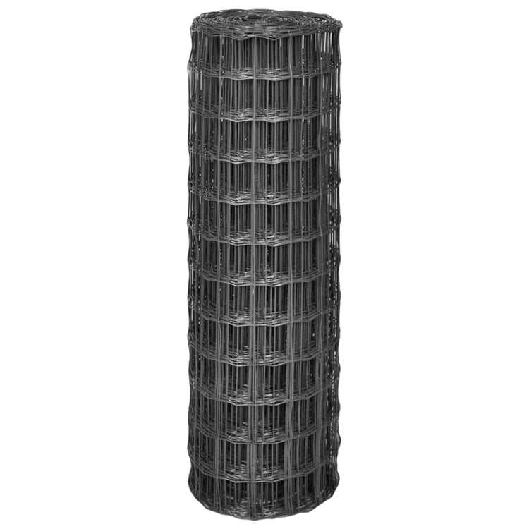 Vidaxx Eurozaun 25x1,2 m stahlgrau