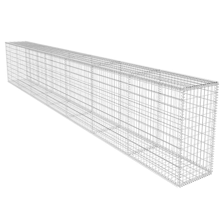 Vidaxl Schanskorf Wand mit Deckel 600x50x100 cm verzinkter Stahl