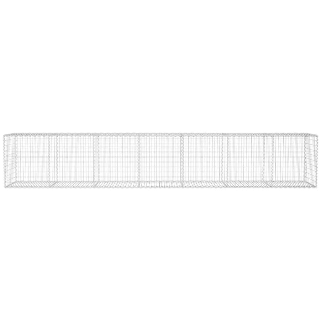 Vidaxl Schanskorf Wand mit Deckel 600x50x100 cm verzinkter Stahl