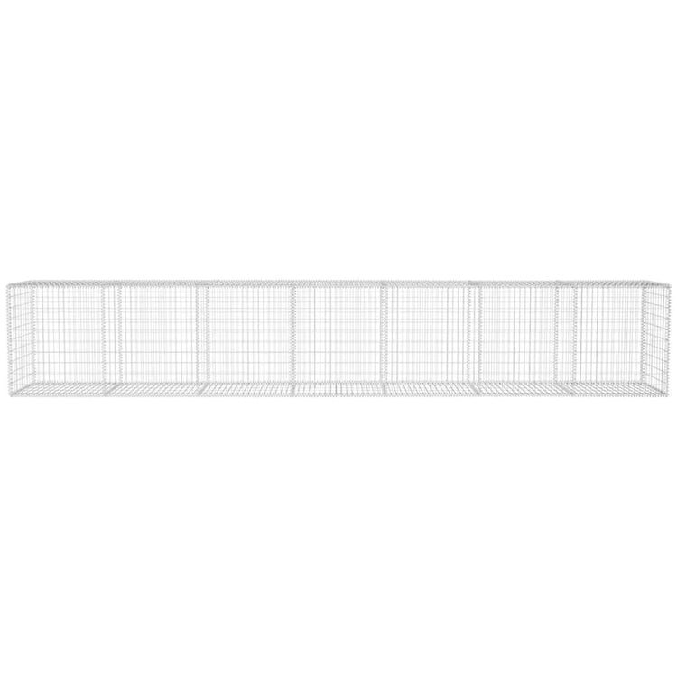 Vidaxl Schanskorf Wand mit Deckel 600x50x100 cm verzinkter Stahl