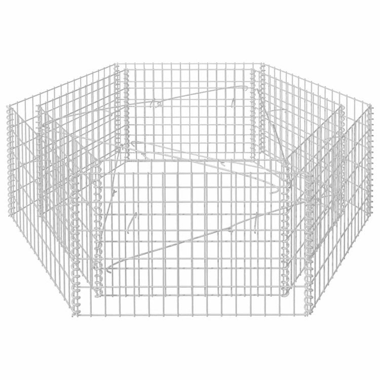 Vidaxl Gabion -Pflanzer vermehrte hexagonale 160x140x50 cm