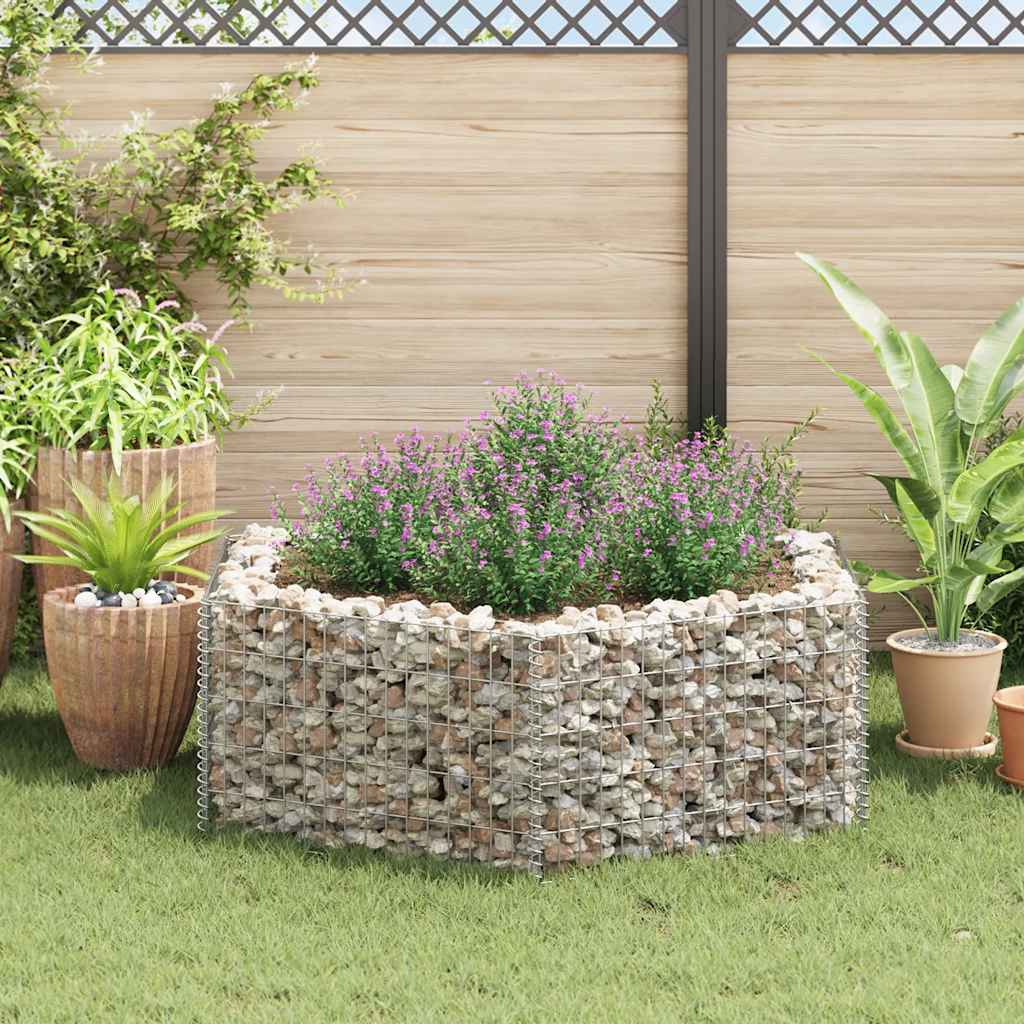 Vidaxl Gabion -Pflanzer vermehrte hexagonale 160x140x50 cm
