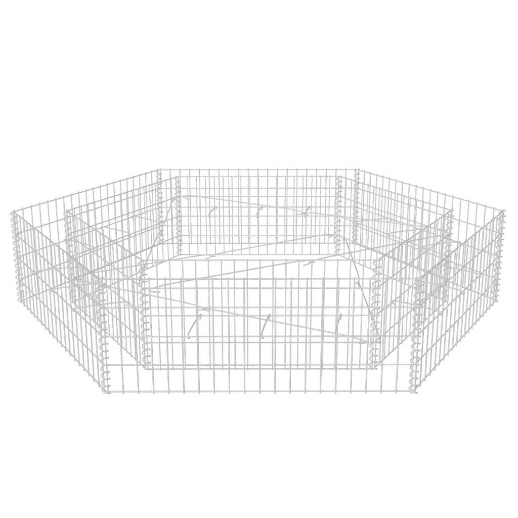 Vidaxl Gabion -Pflanzer vermehrte hexagonale 200x173x40 cm
