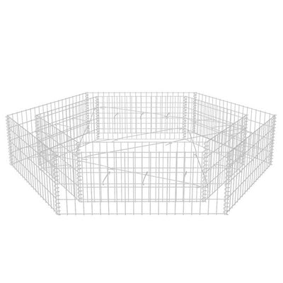 Vidaxl Gabion -Pflanzer vermehrte hexagonale 200x173x40 cm