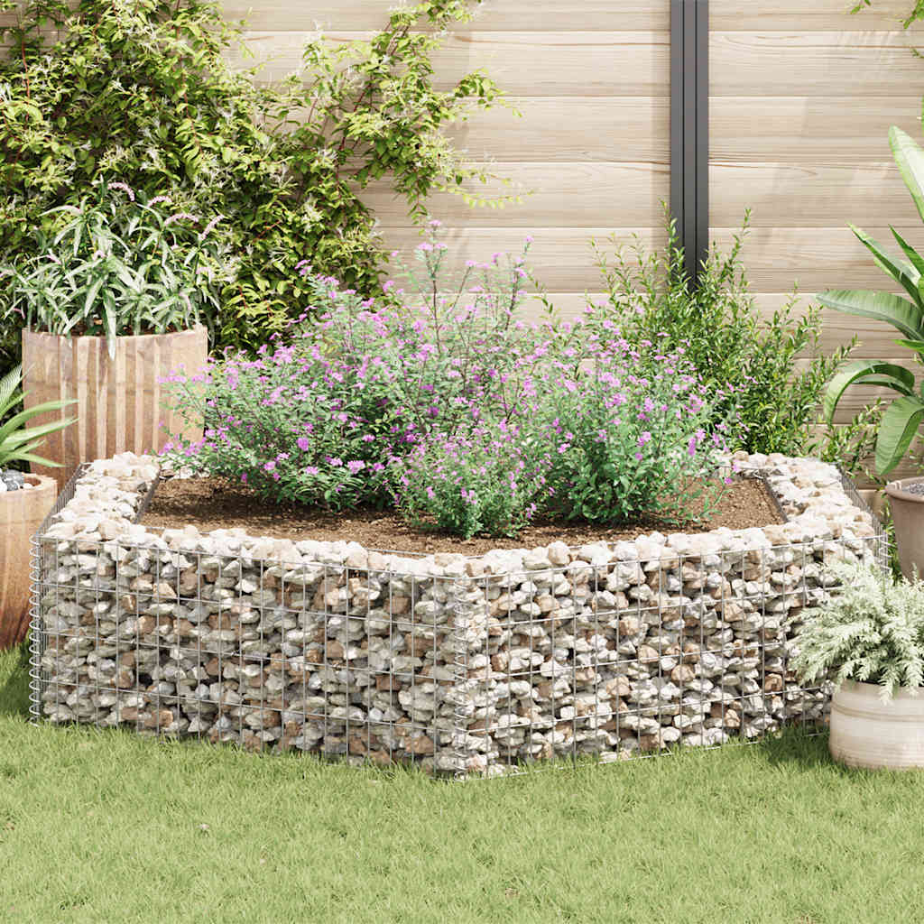 Vidaxl Gabion -Pflanzer vermehrte hexagonale 200x173x40 cm