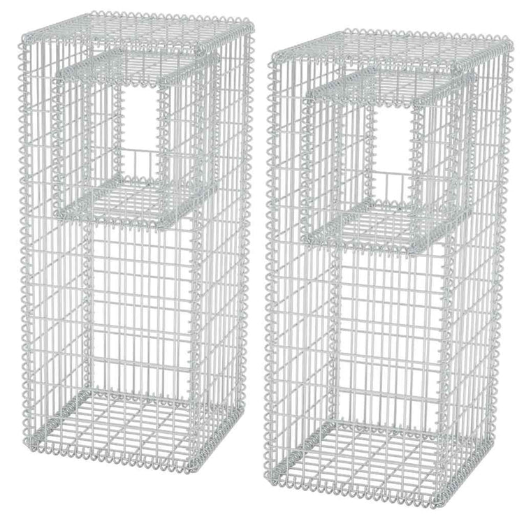 VIDAXL SCHANS -BORKPLANNTERS 2 ST 50x50x120 cm Stahl