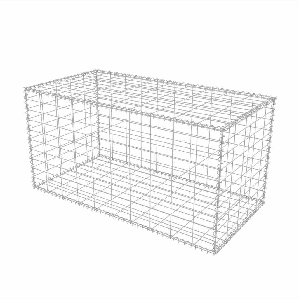 Vidaxl Gabion Basket 100x50x50 cm verzinkter Stahl
