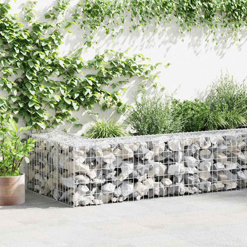Vidaxl Gabion Basket 100x50x50 cm verzinkter Stahl