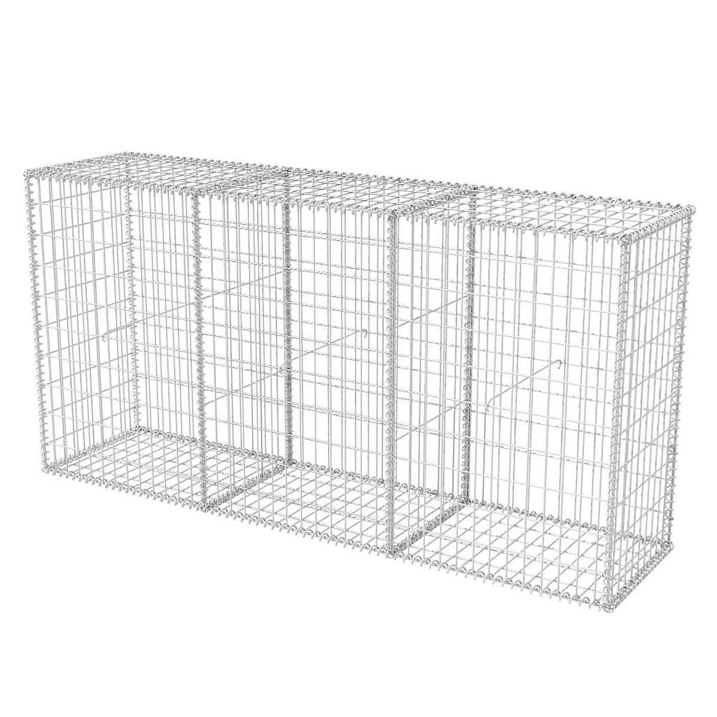 Vidaxl Gabion Basket 200x50x100 cm verzinkter Stahl