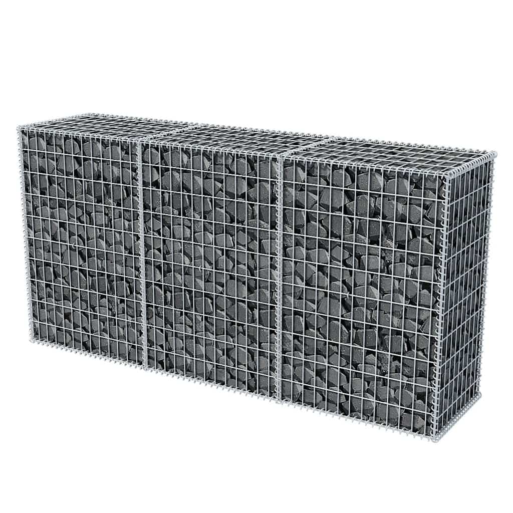 Vidaxl Gabion Basket 200x50x100 cm verzinkter Stahl
