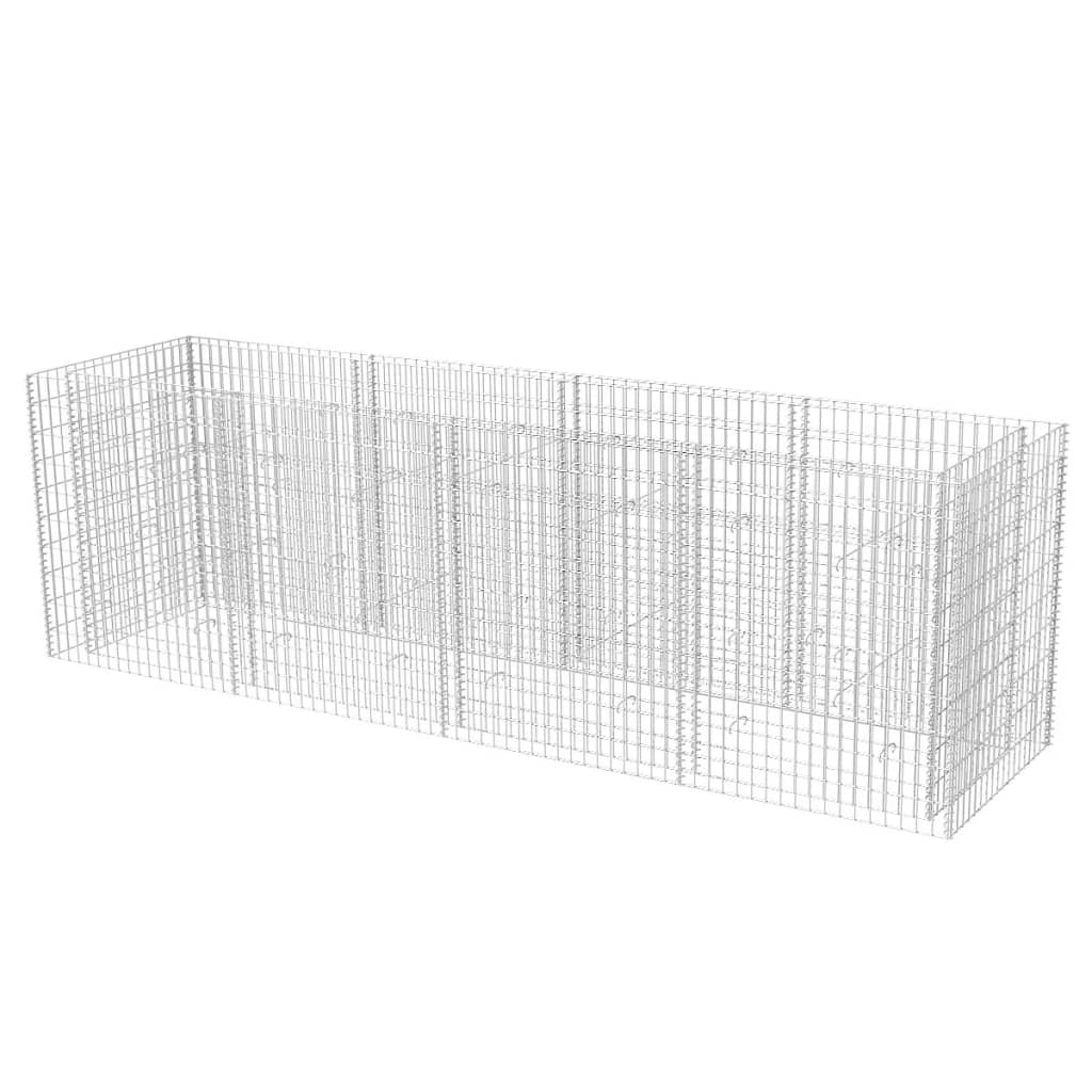 Vidaxl Gabion -Pflanzer erhöhte 360x90x100 cm Stahl