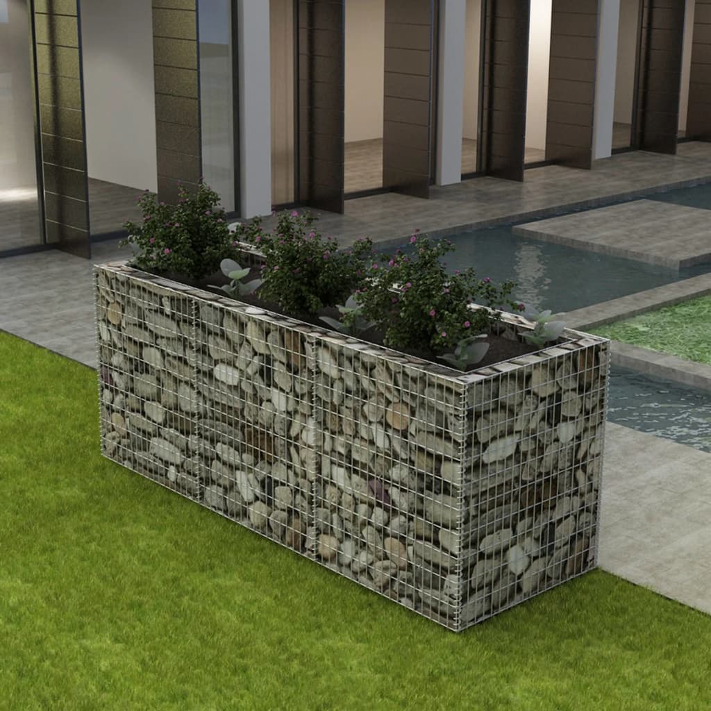 VIDAXL GABION -Planungsbox 270 x 90 x 100 cm Stahl erhöht