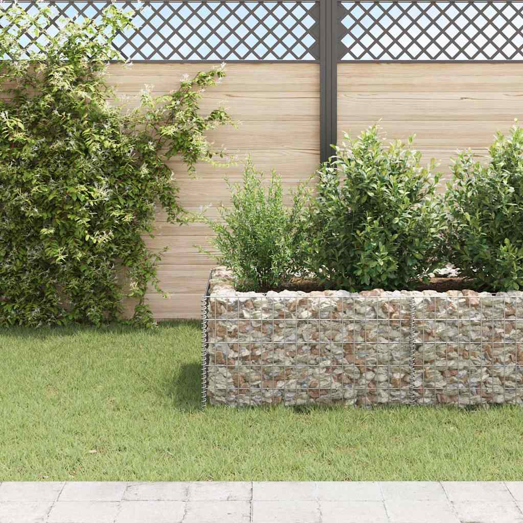VIDAXL GABION -Planungsbox erhöht 360x90x50 cm Stahl