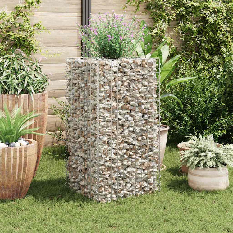 Vidaxl Gabion Planungsbox 50 x 50 x 100 cm Stahl erhöht
