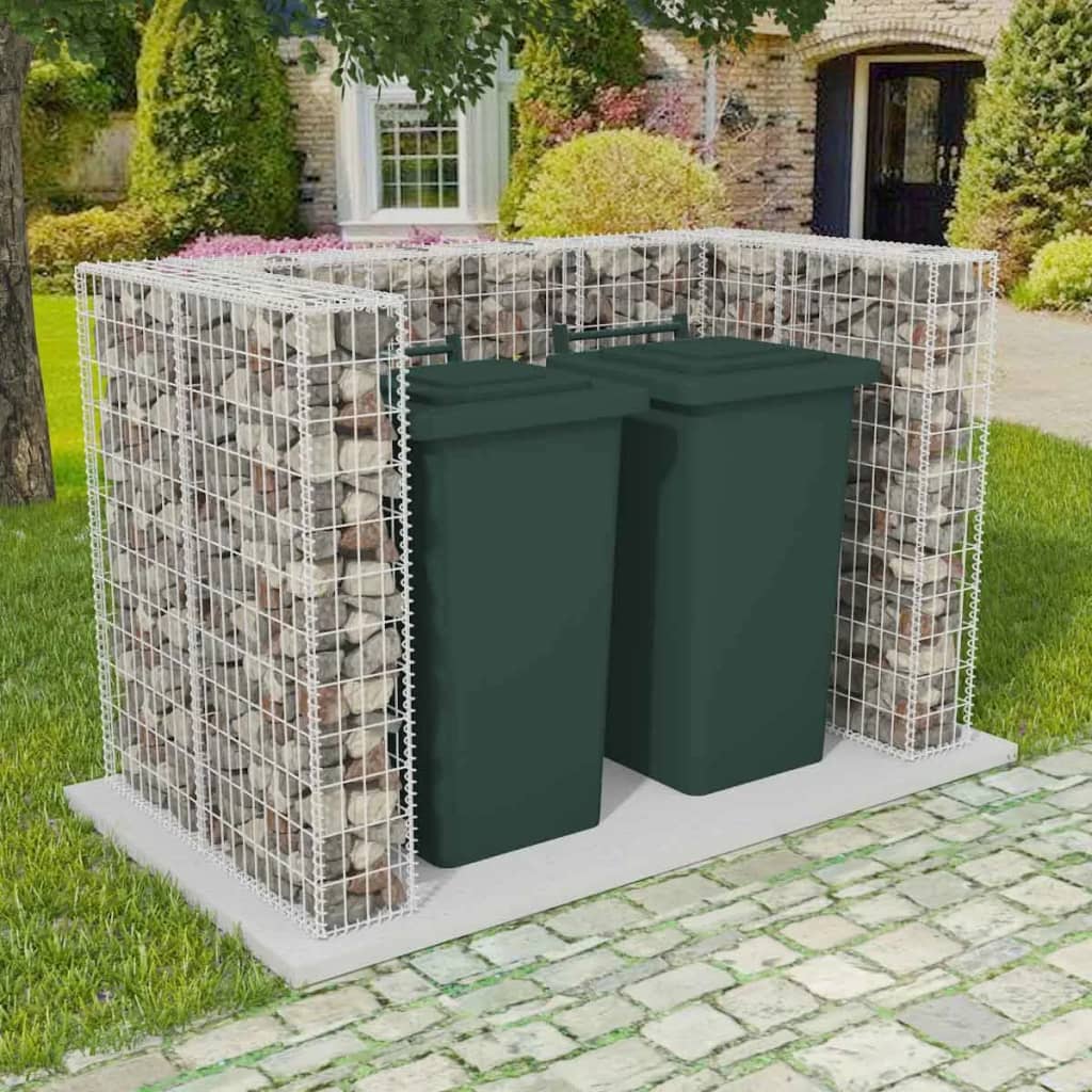 VIDAXL SCHANSKORF DOUBLE MUGBAGA -BIN -Umwandlung 180x100x120 cm Stahl