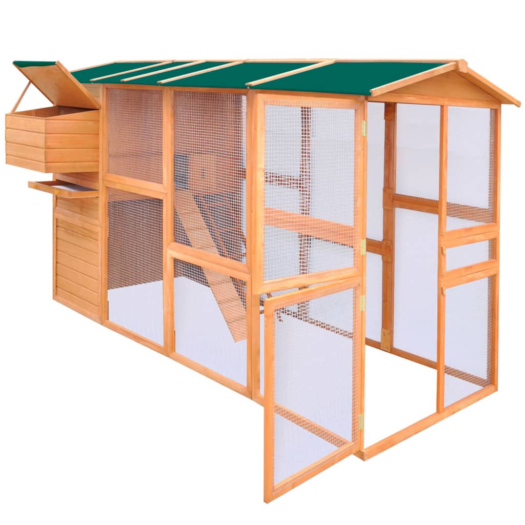 Vidaxl Chicken Coop 295x163x170 cm Holz