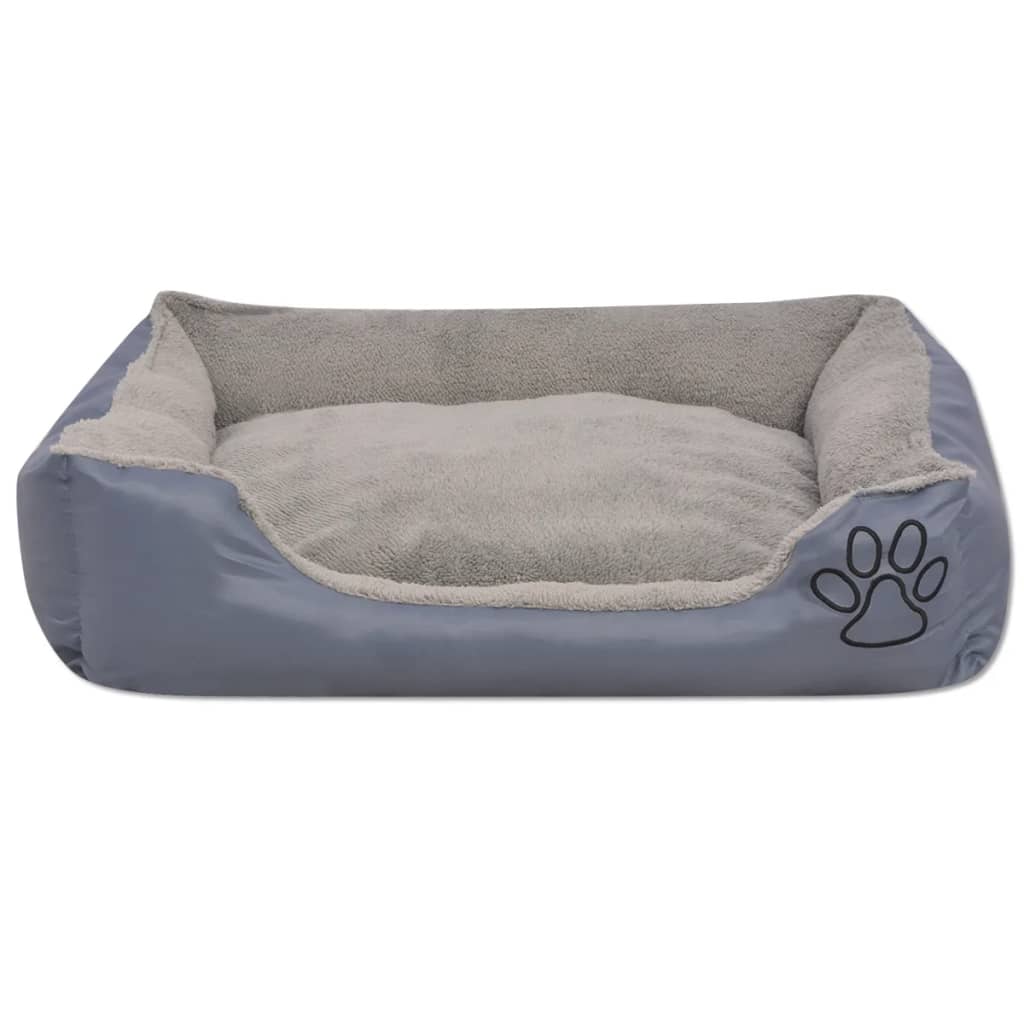Vidaxl Hundebett mit gepolsterter Kissengröße xl grau