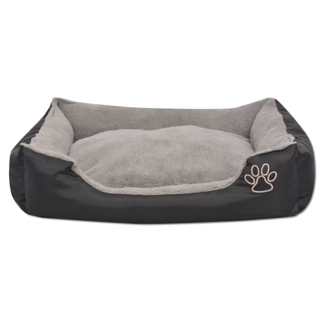 Vidaxl Hundebett mit gepolsterter Kissengröße xxl schwarz