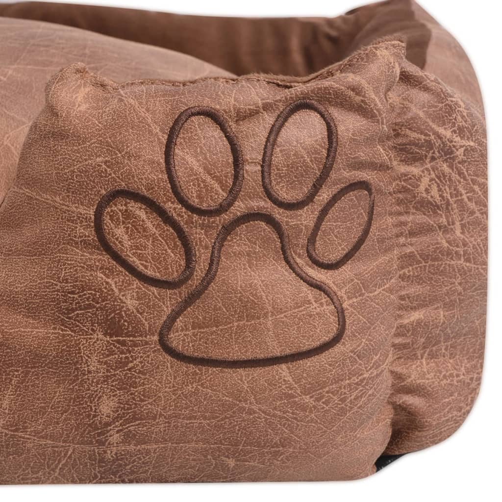 Vidaxl Hunde Bettkissen pu Art Ledergröße S Beige