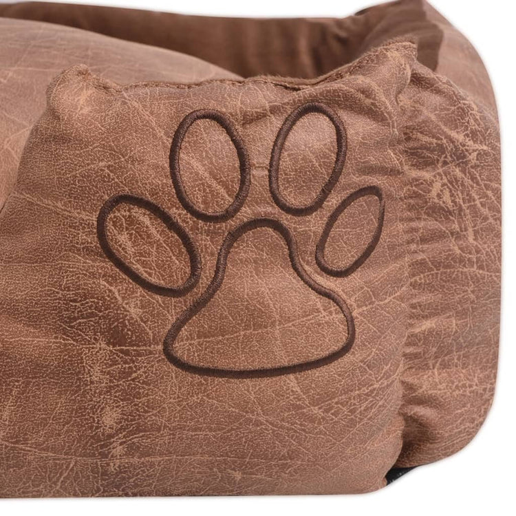 Vidaxl Hunde Bettkissen pu Art Ledergröße S Beige