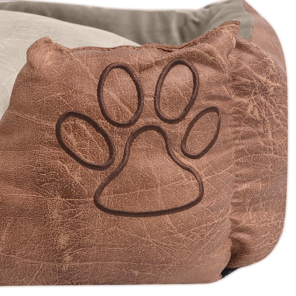 Vidaxl Hunde Bettkissen pu künstliche Ledergröße XL Beige