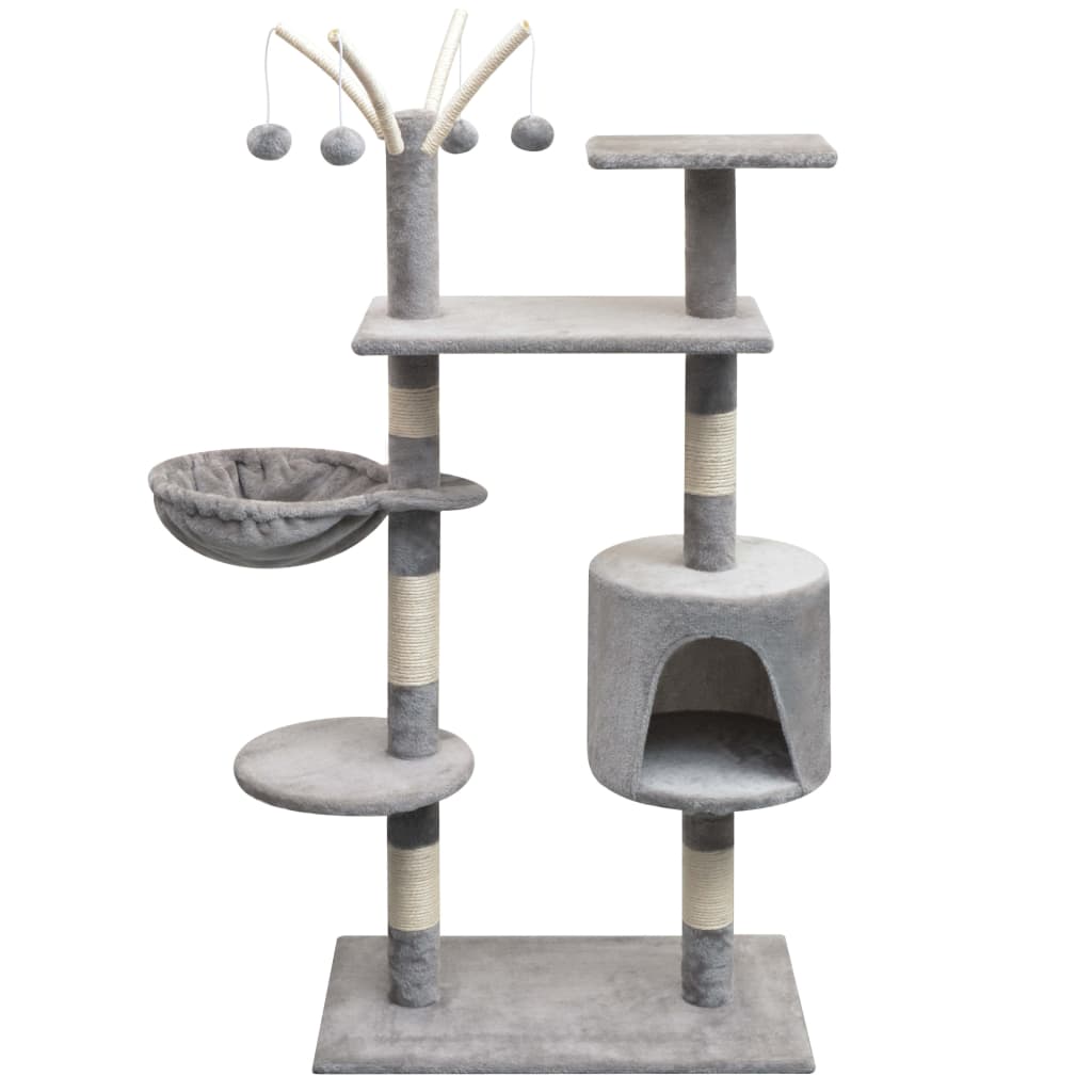 Vidaxl Cat Scraping Post mit Sisal -Kratzern 125 cm Grau