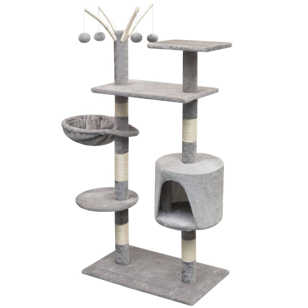 Vidaxl Cat Scraping Post mit Sisal -Kratzern 125 cm Grau