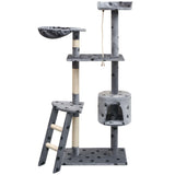 Vidaxl -Katzenkratzerpost mit Sisal -Kratzer -Posts 150 cm Pootprint Gray - afbeelding 1