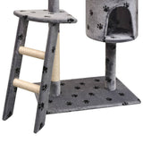 Vidaxl -Katzenkratzerpost mit Sisal -Kratzer -Posts 150 cm Pootprint Gray - afbeelding 3